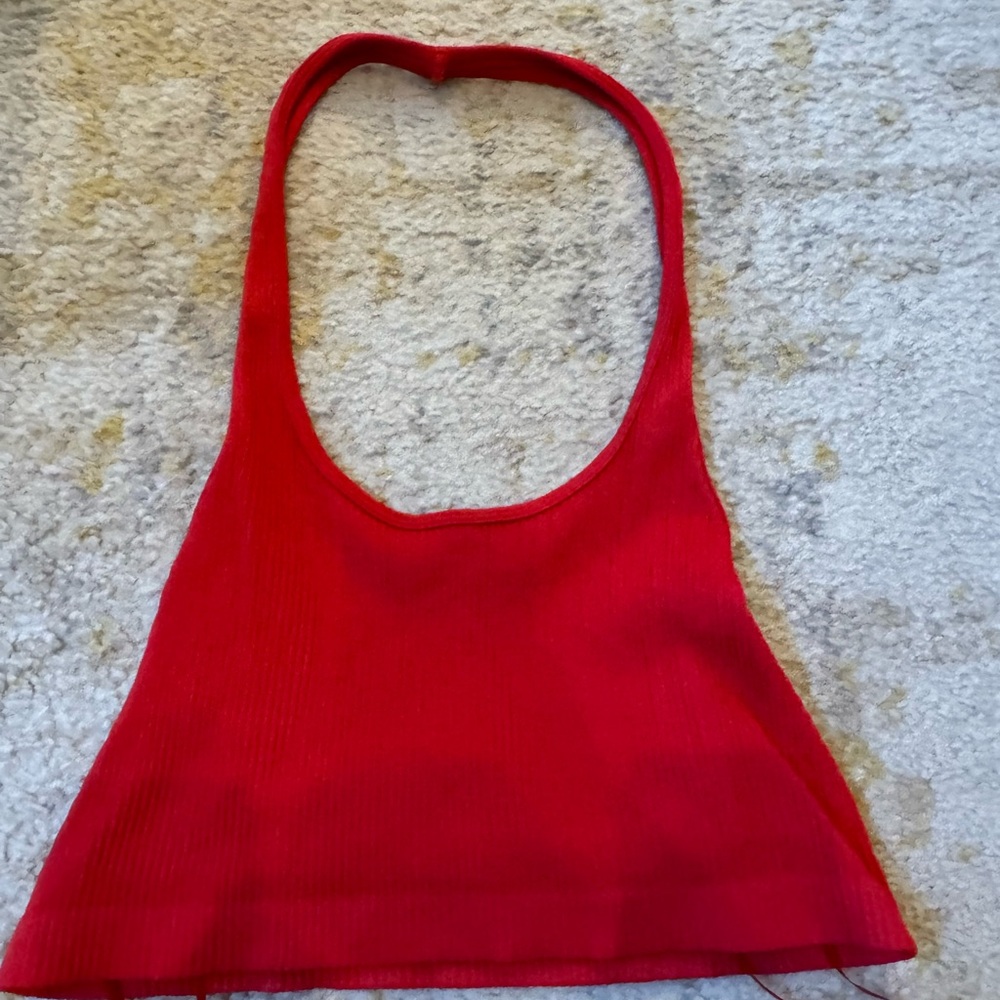 PacSun Contour Red Knit Top